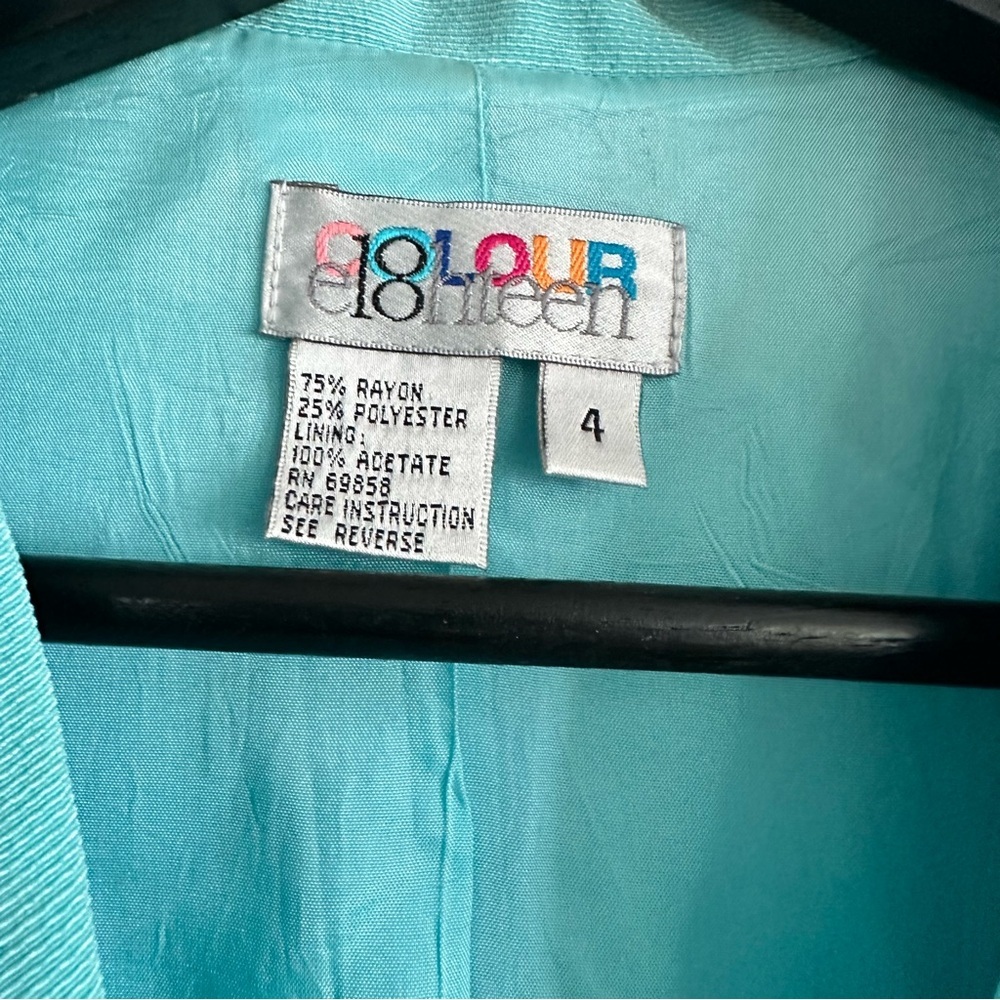 Women's Turquoise Blazer - Picture 3 of 3
